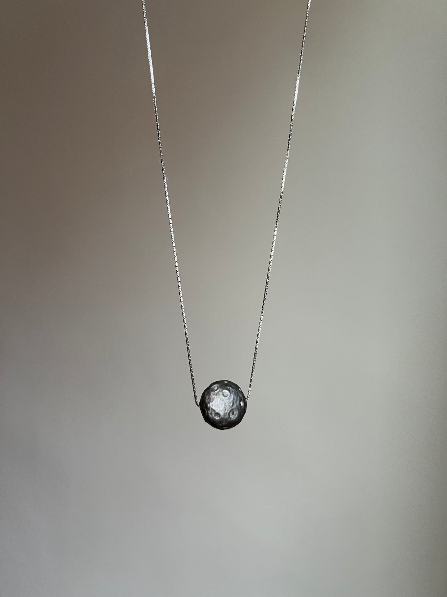 “moonlit” obsidian moon necklace