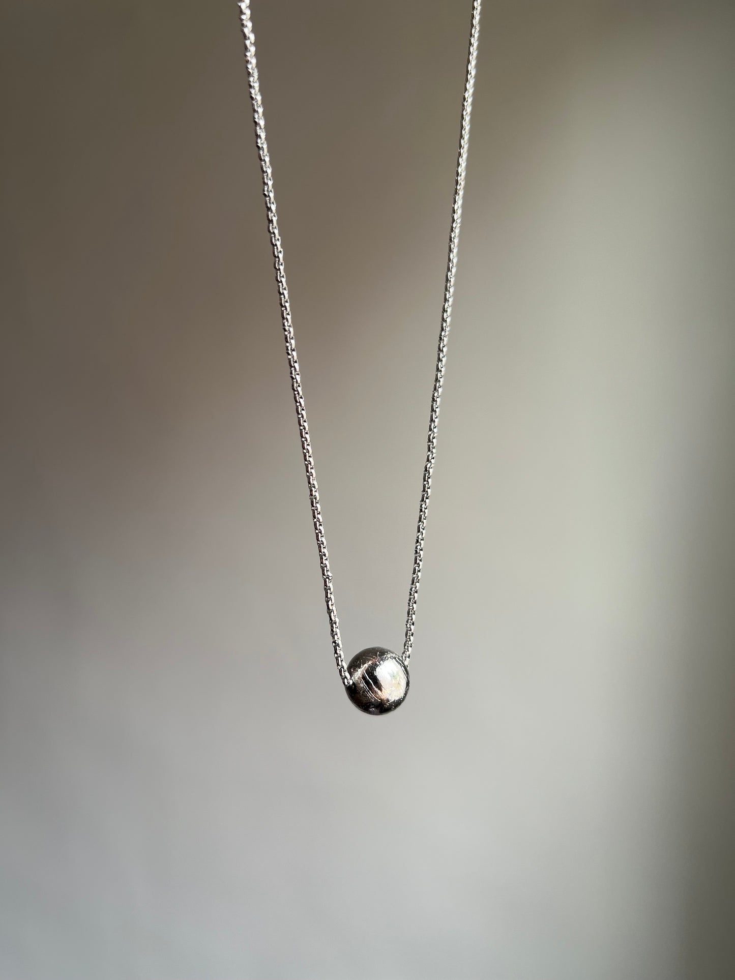 “meteor” 10mm meteorite necklace
