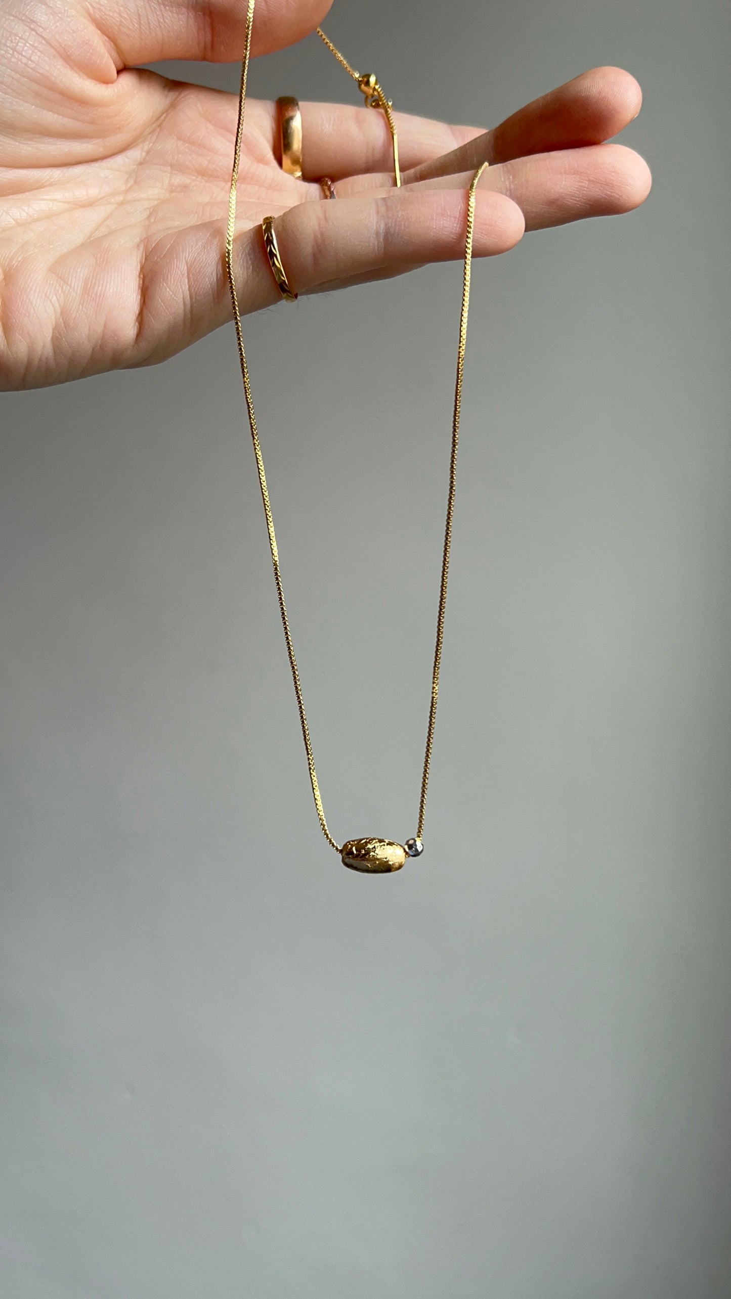 “light the way” v.2 meteorite necklace