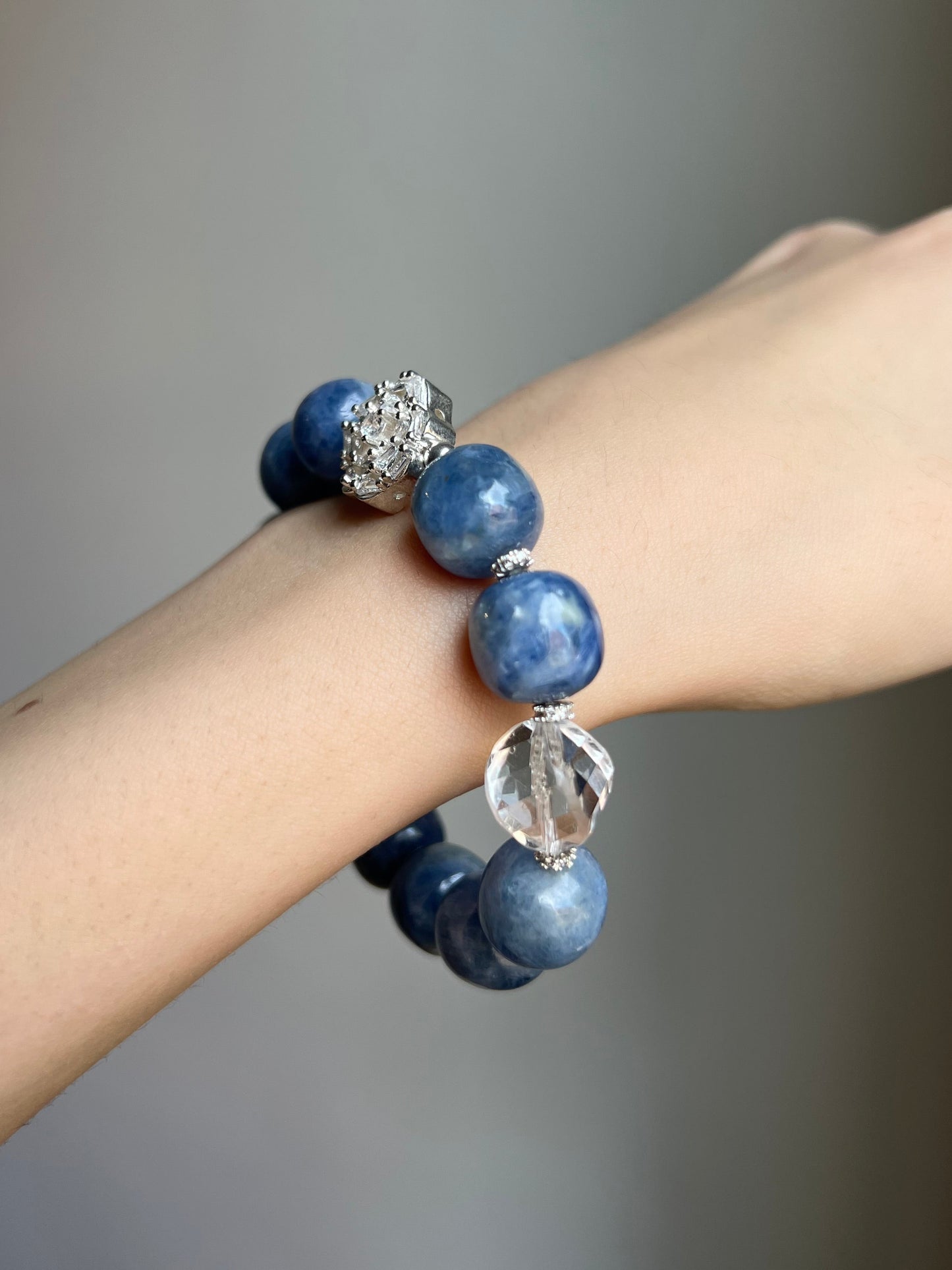 “in my element” kyanite x clear quartz bracelet