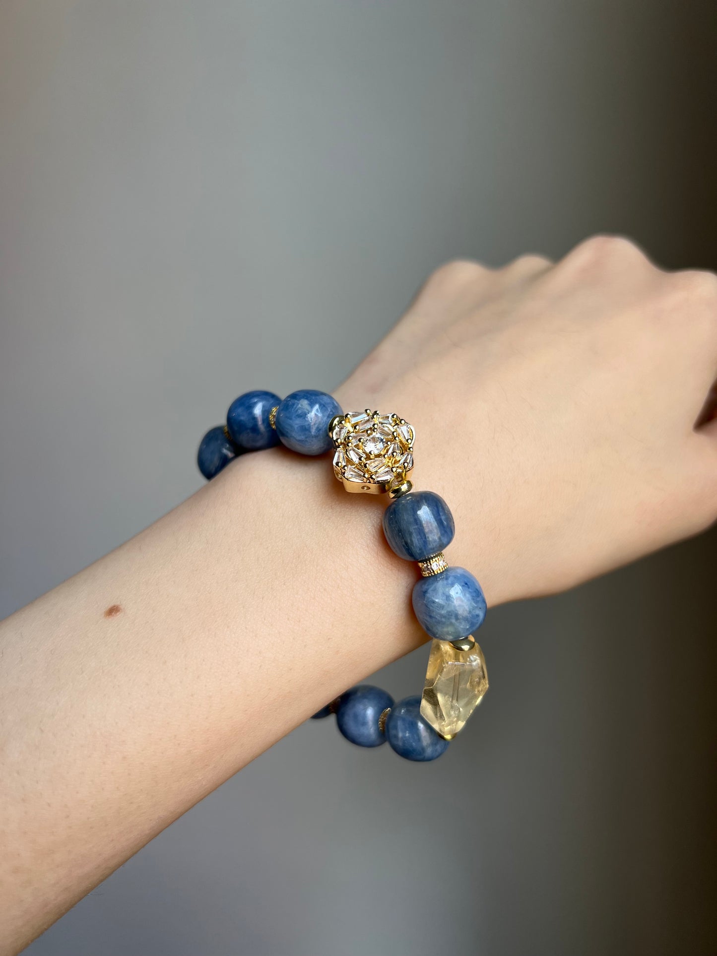 “in my prime” kyanite x citrine bracelet