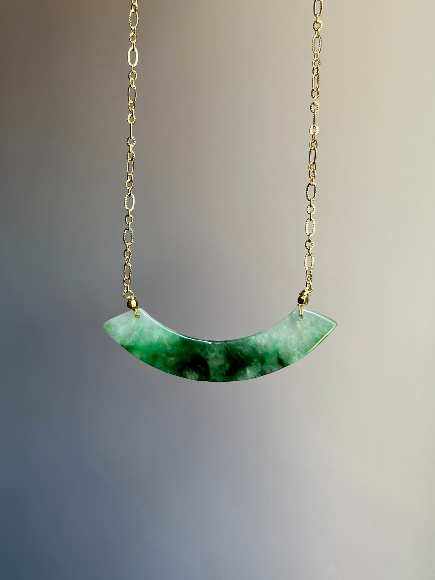 "eternal" floating flower jadeite necklace