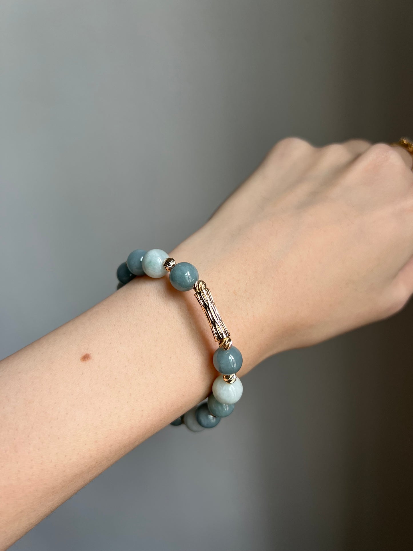 "playtime" green jadeite cat bracelet #13