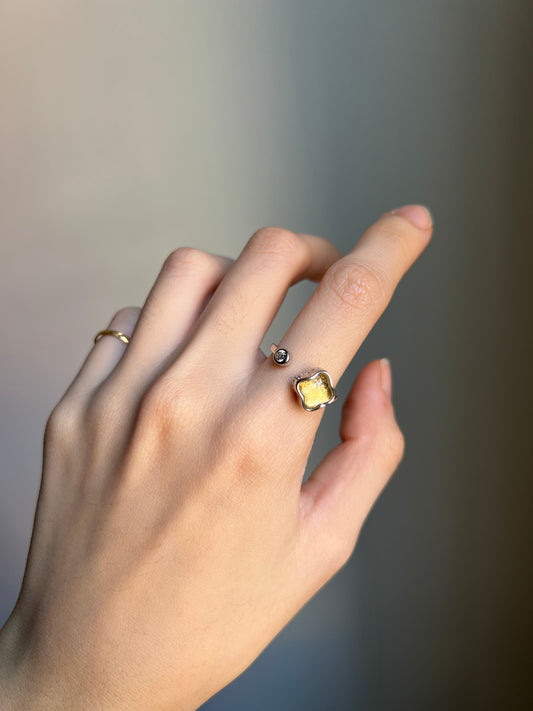 “spin of fate” meteorite ring