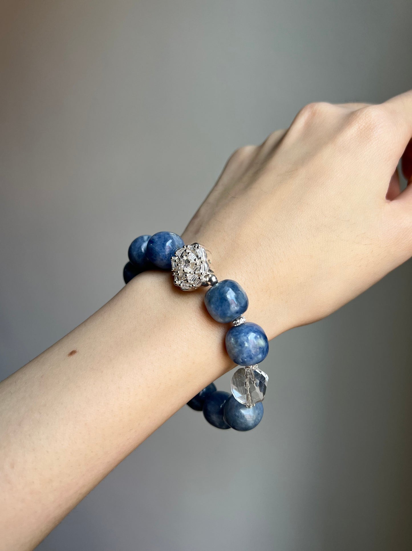 “in my element” kyanite x clear quartz bracelet