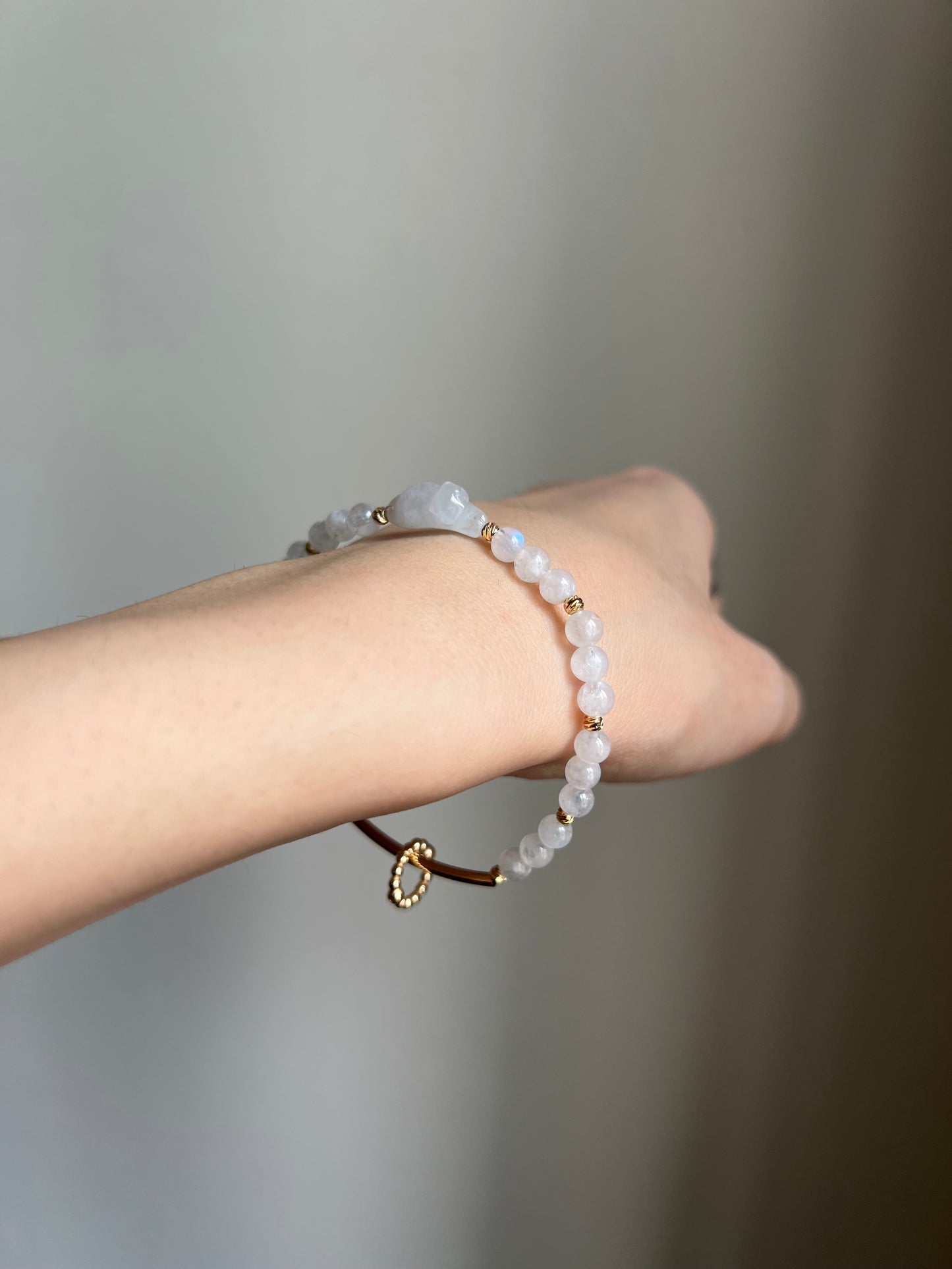 *mini* "playtime" jadeite cat bracelet #16