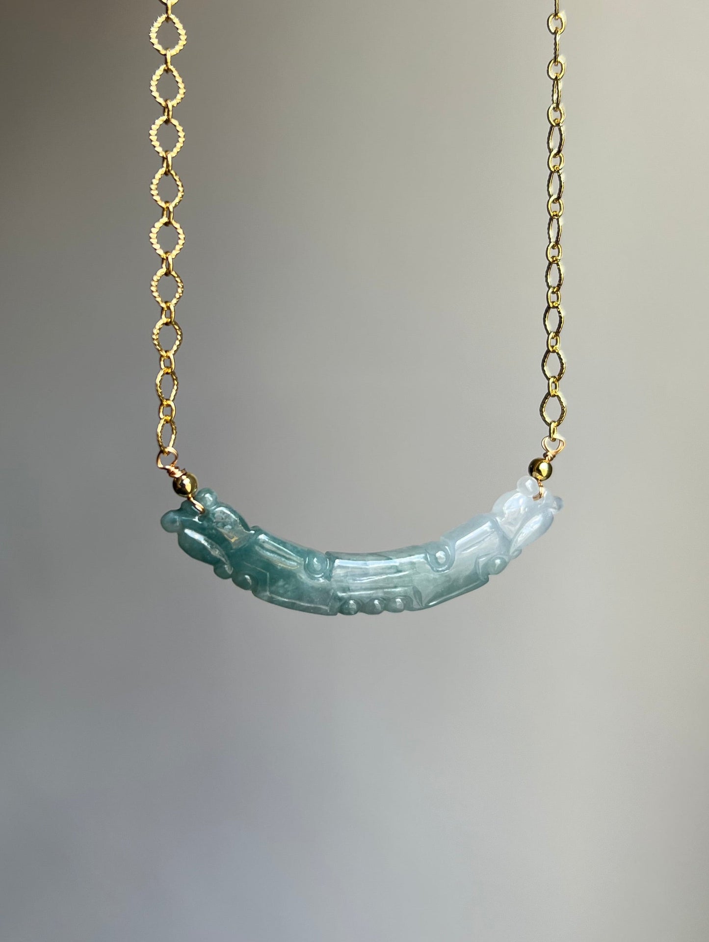 "transcend" gradient jadeite necklace