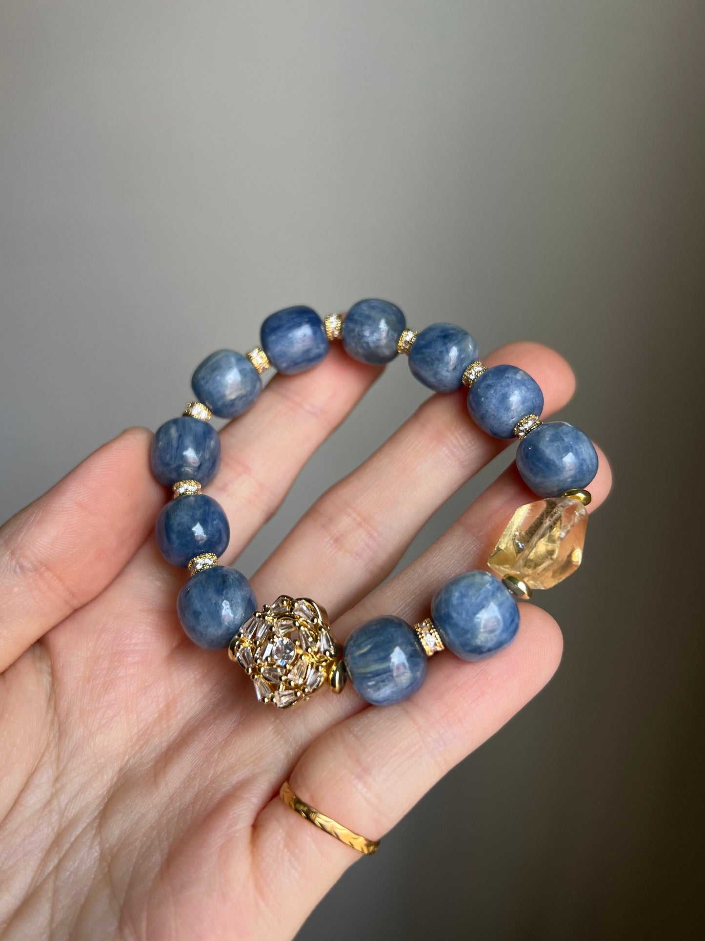 “in my prime” kyanite x citrine bracelet