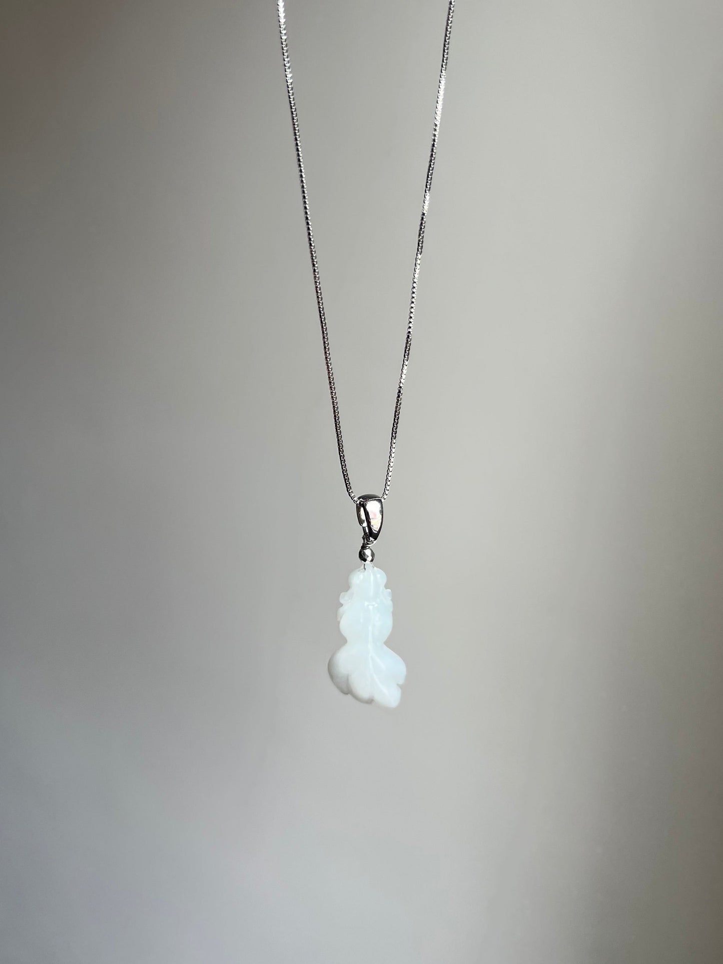 "little blessings" jadeite goldfish necklace