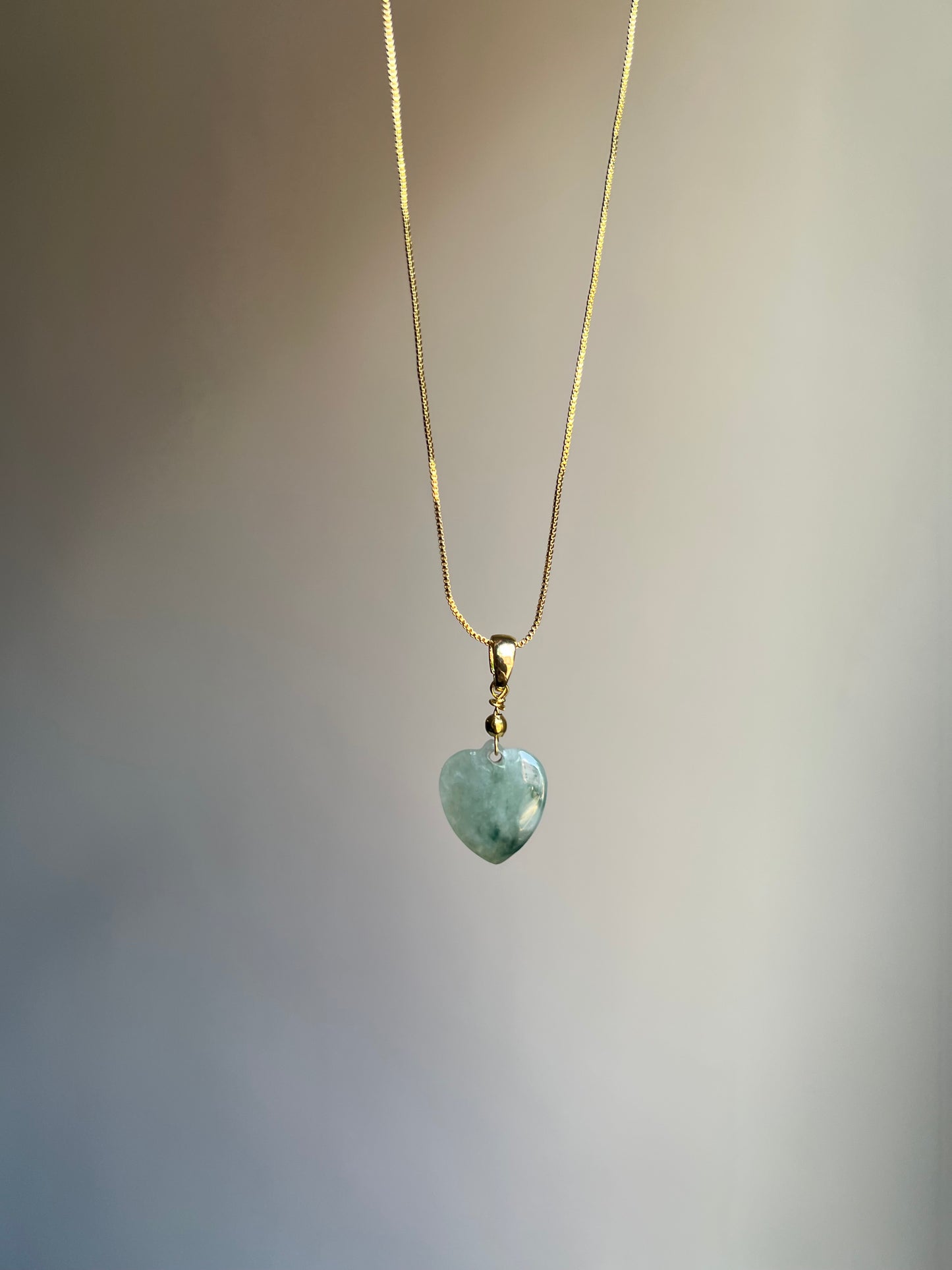 "memorabilia" jadeite heart necklace