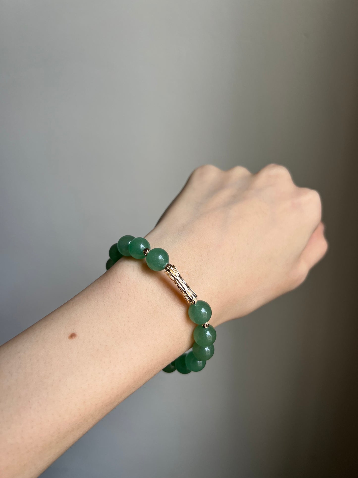 "playtime" green jadeite cat bracelet #02