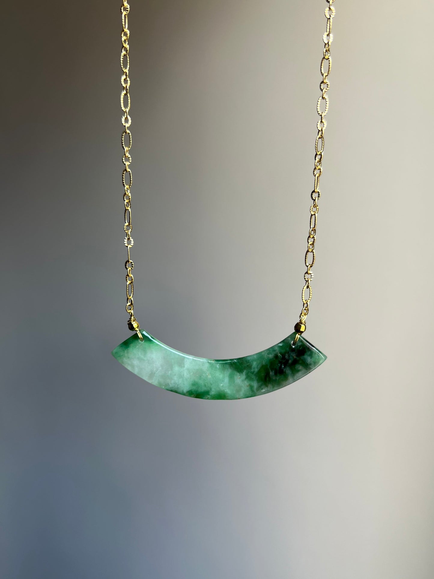 "paradiso" floating flower jadeite necklace