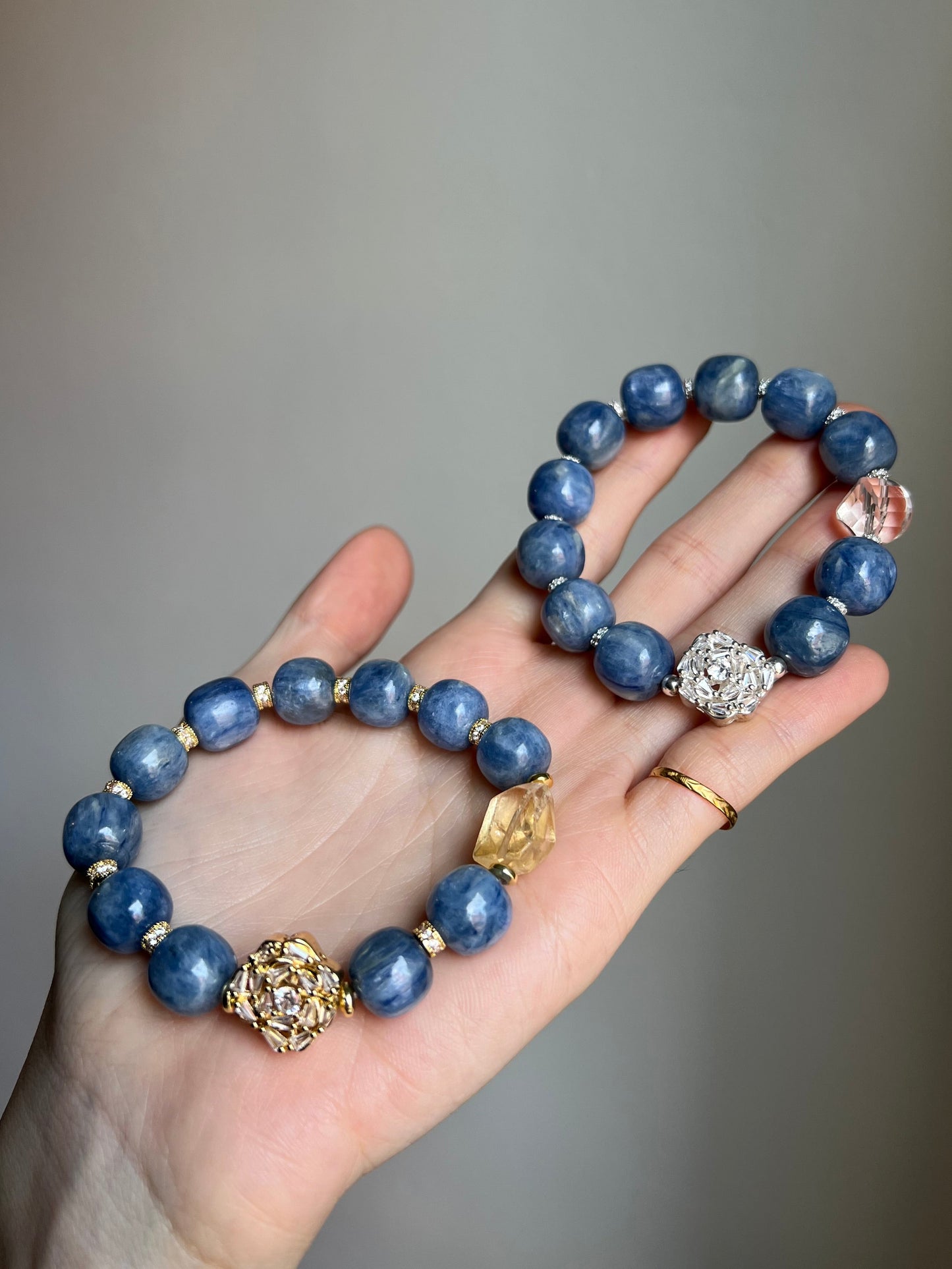 “in my prime” kyanite x citrine bracelet
