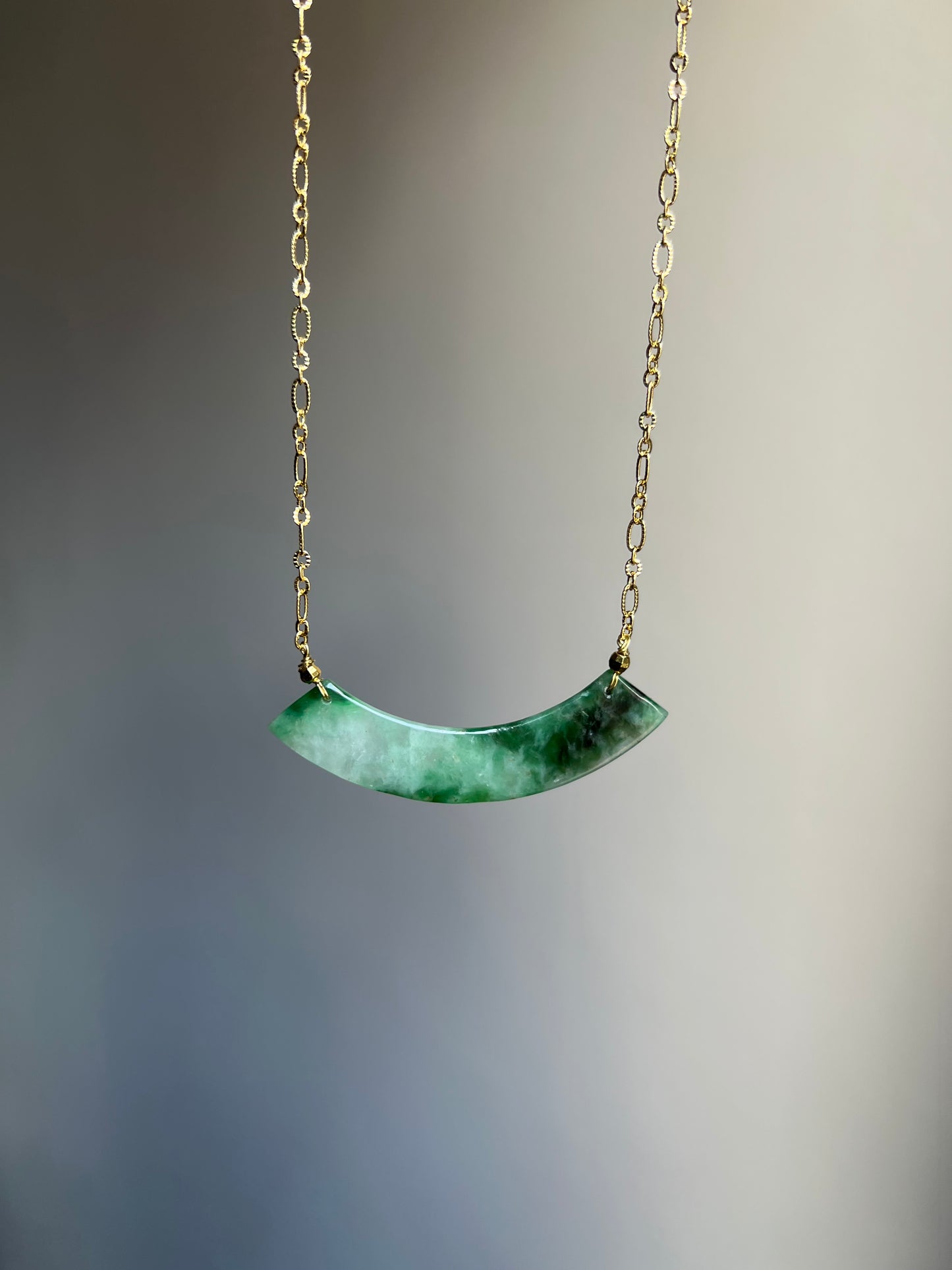 "paradiso" floating flower jadeite necklace