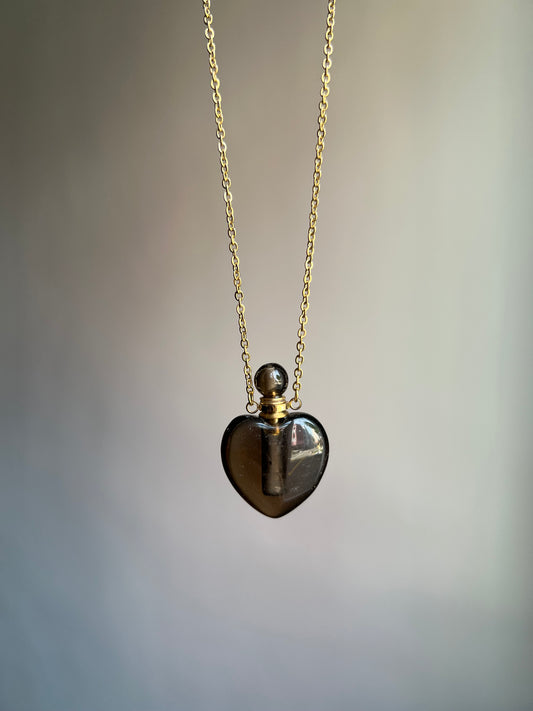 “bitters” smoky quartz perfume bottle necklace