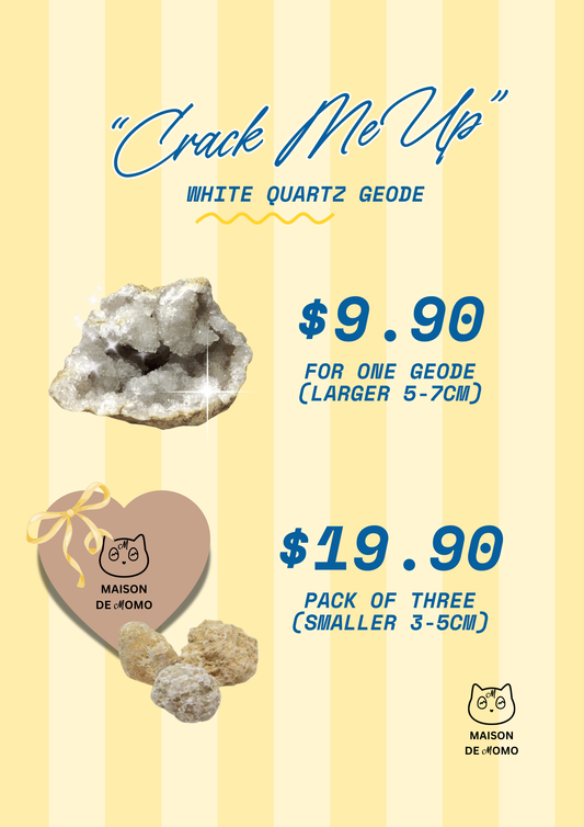 “crack me up” quartz geode