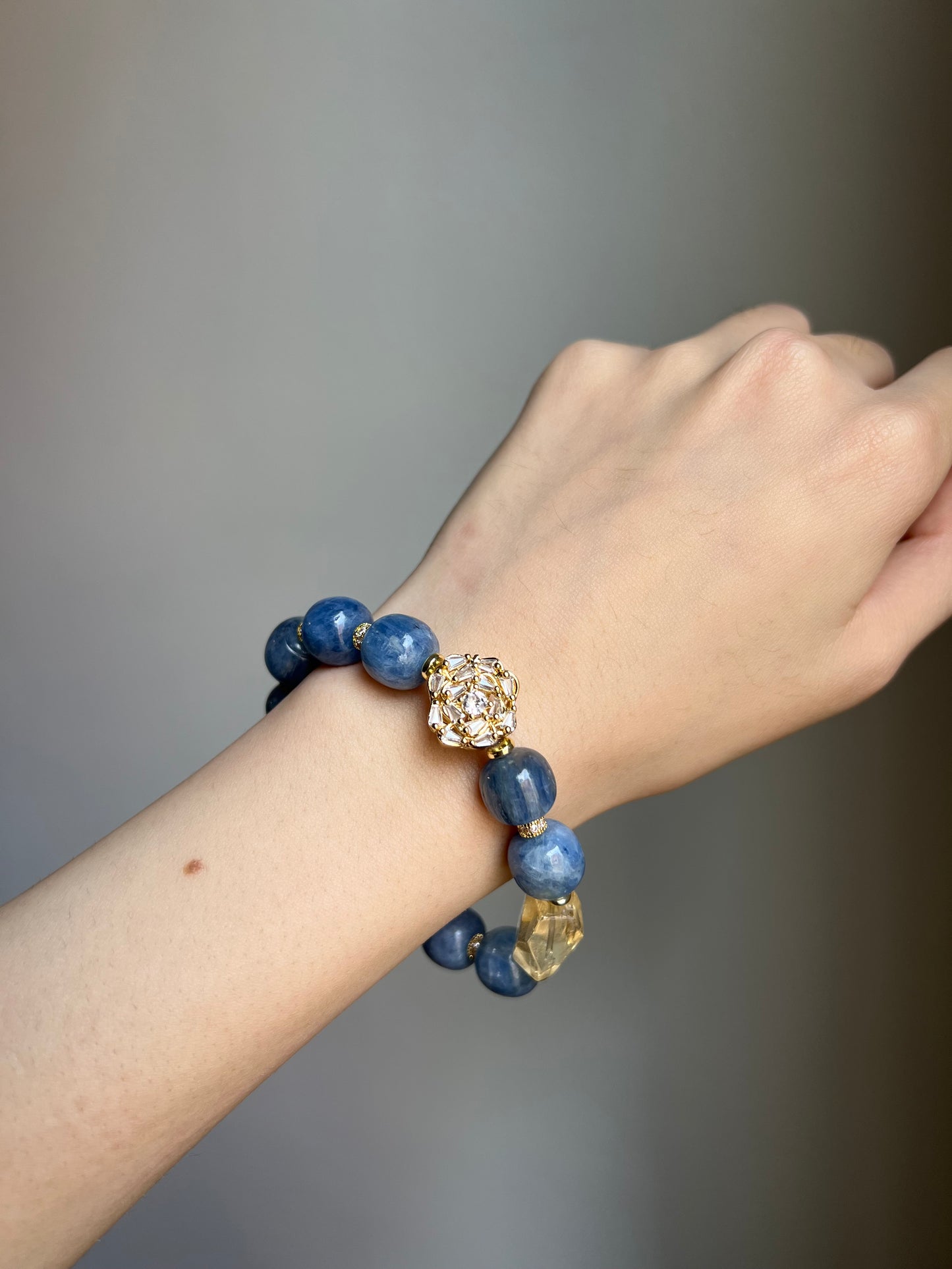 “in my prime” kyanite x citrine bracelet