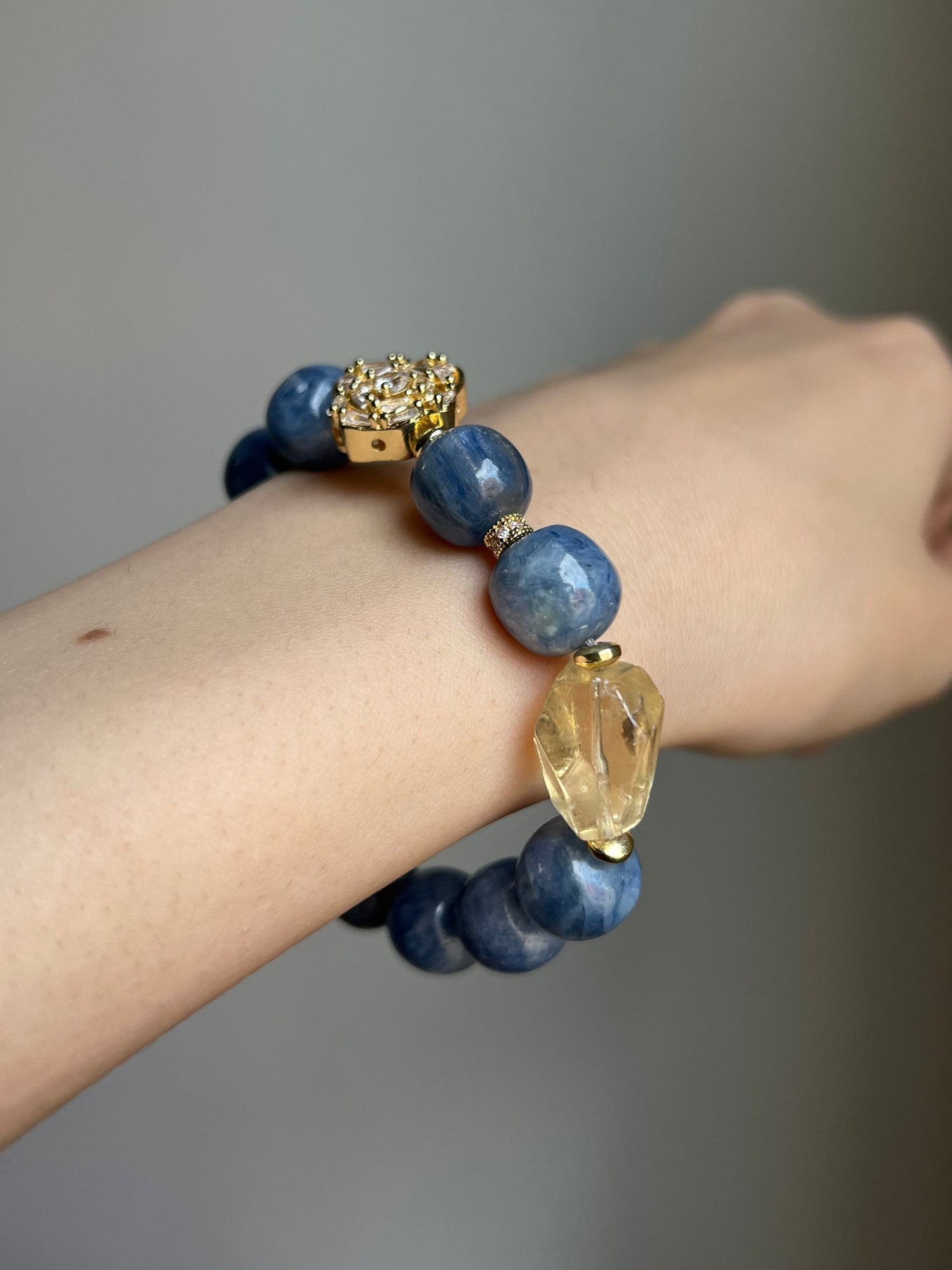 “in my prime” kyanite x citrine bracelet
