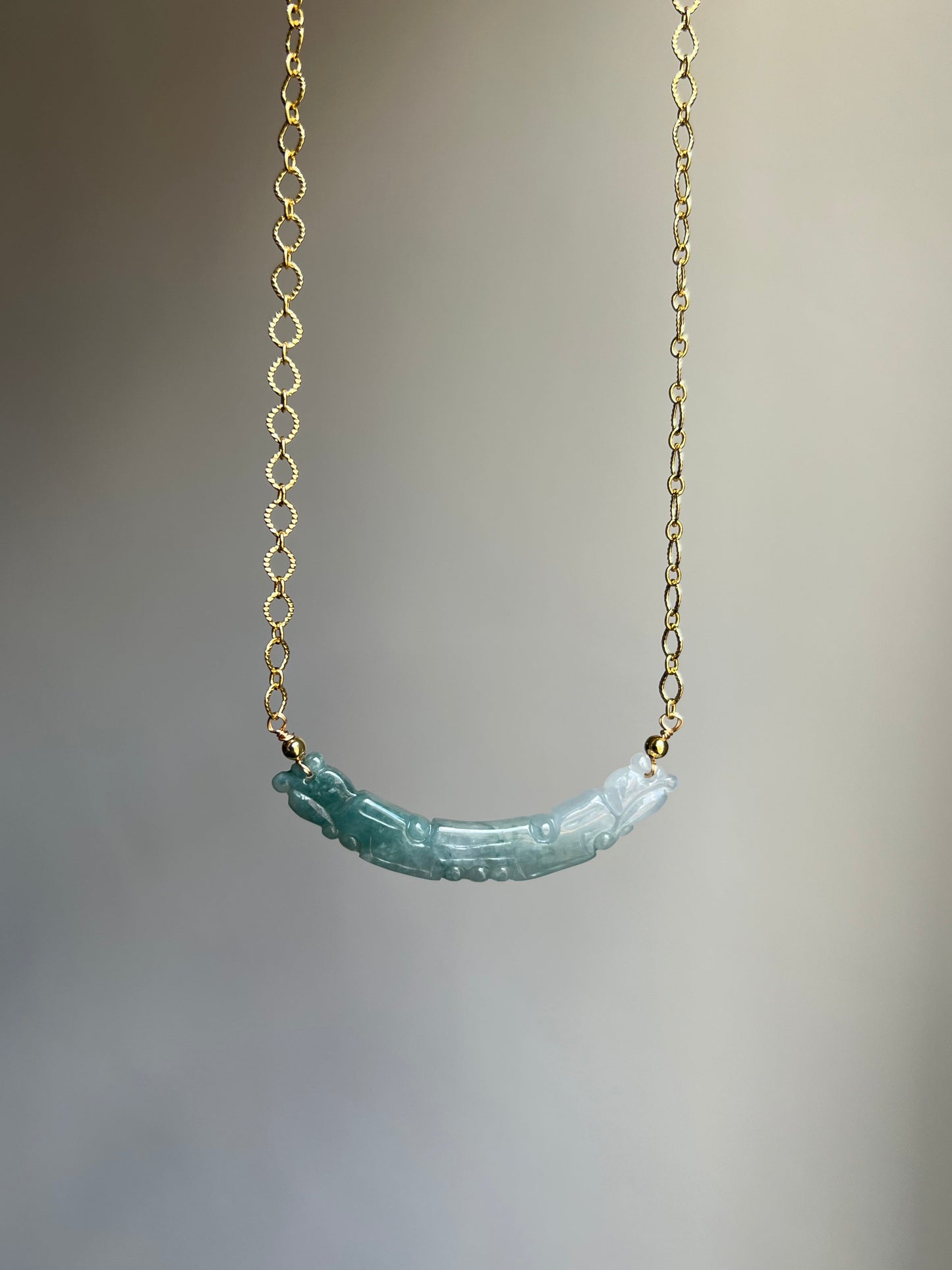 "transcend" gradient jadeite necklace
