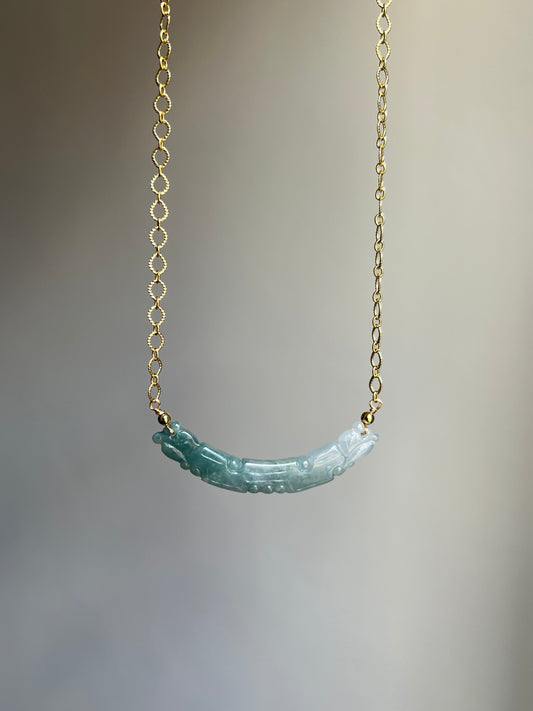 "transcend" gradient jadeite necklace