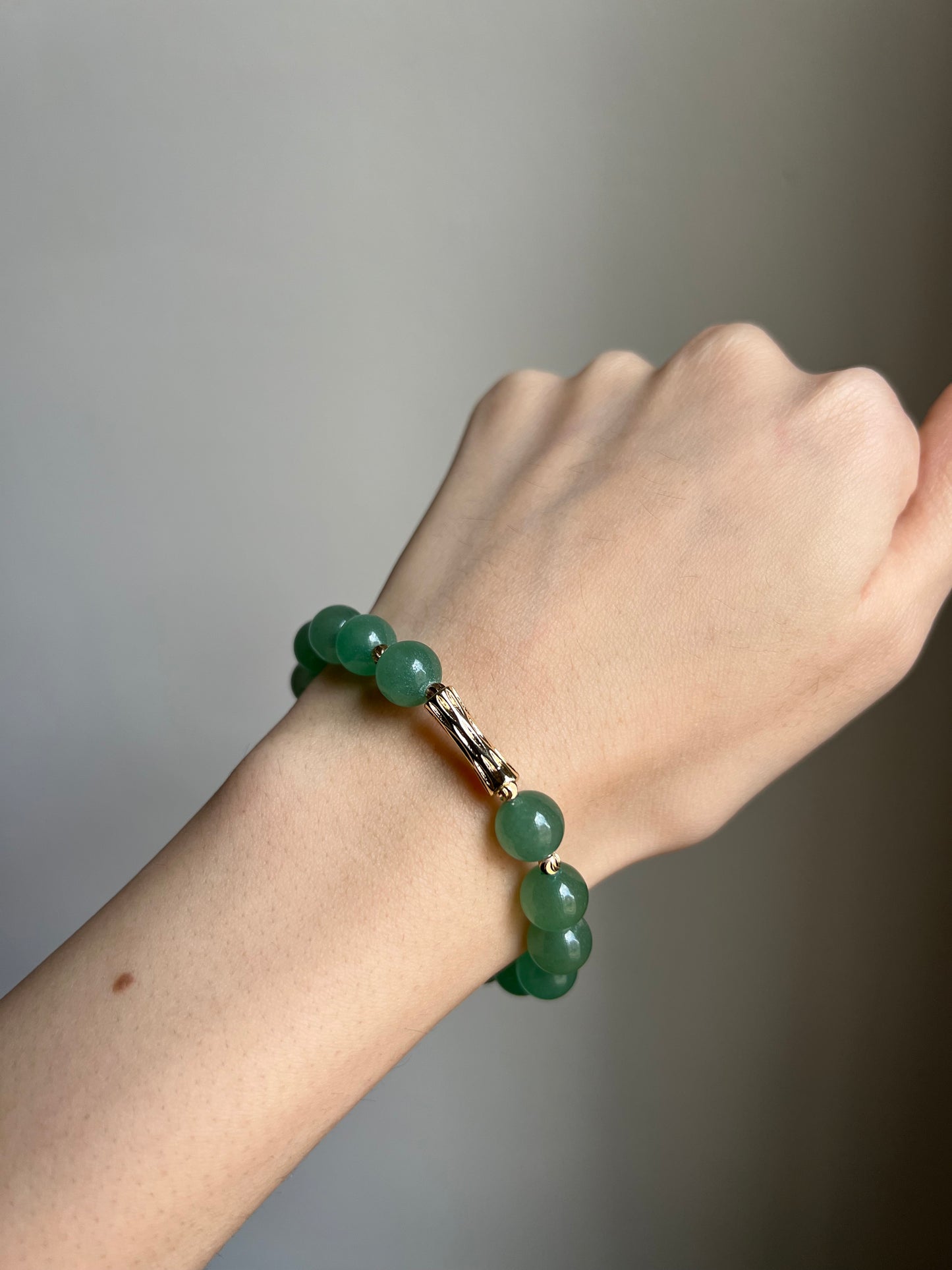 "playtime" green jadeite cat bracelet #02