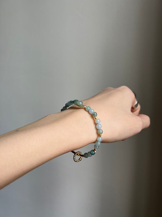 *mini* "playtime" jadeite cat bracelet #17