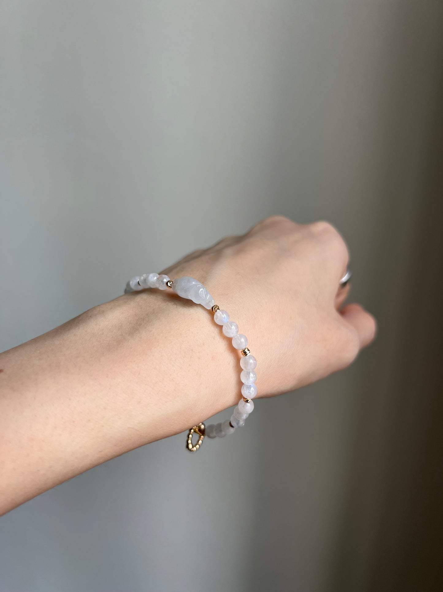 *mini* "playtime" jadeite cat bracelet #16