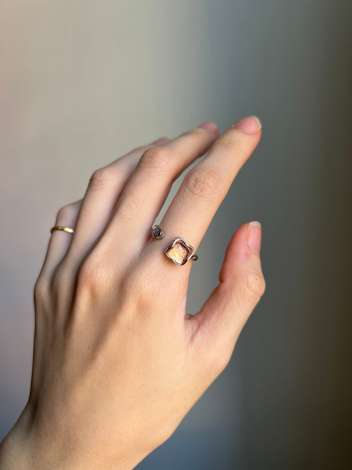 “spin of fate” meteorite ring