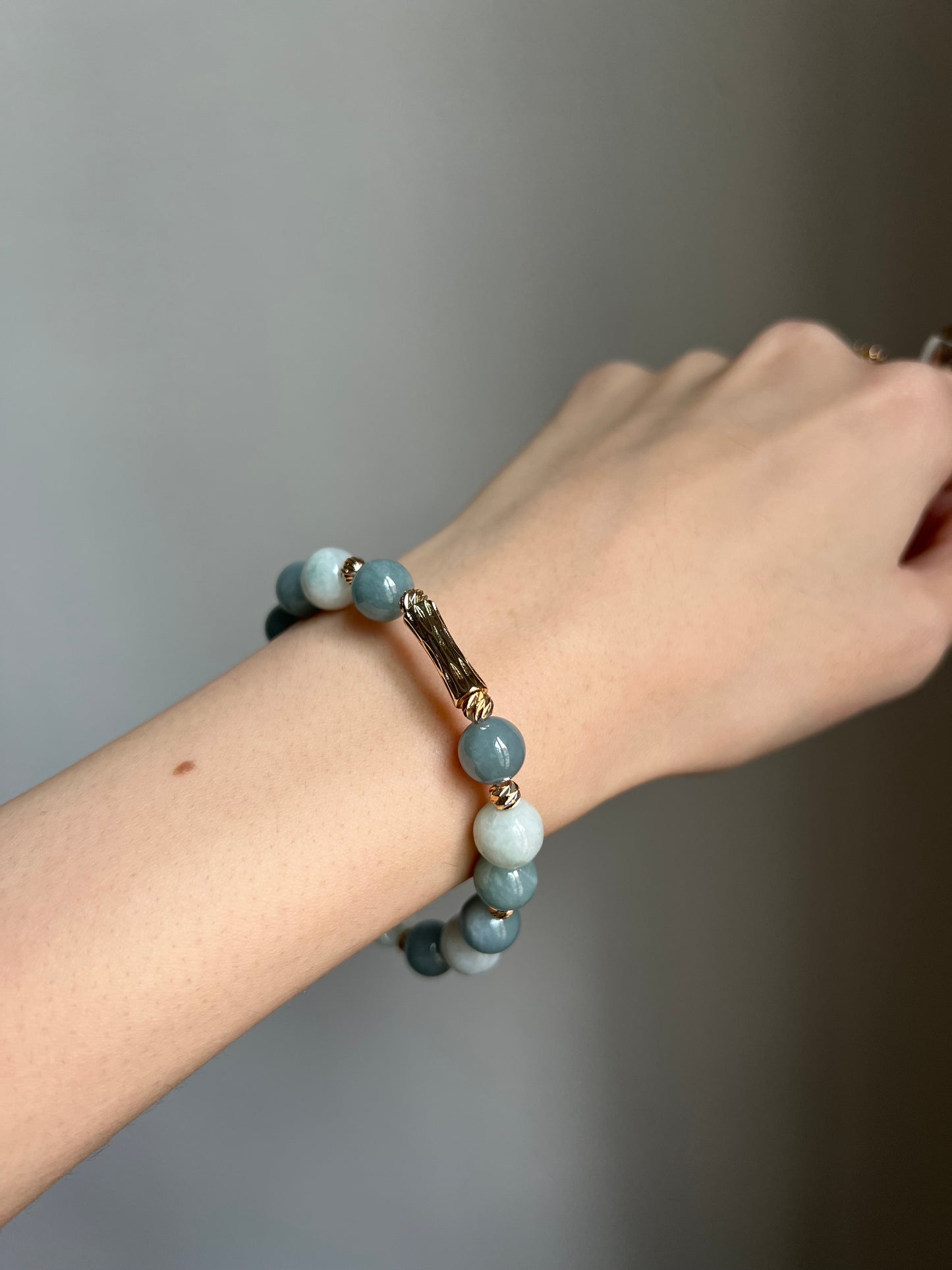 "playtime" green jadeite cat bracelet #13