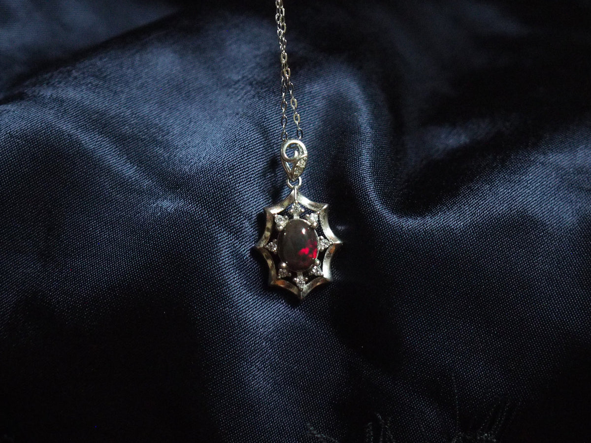ARCANA #02 - Oval Black Opal Necklace