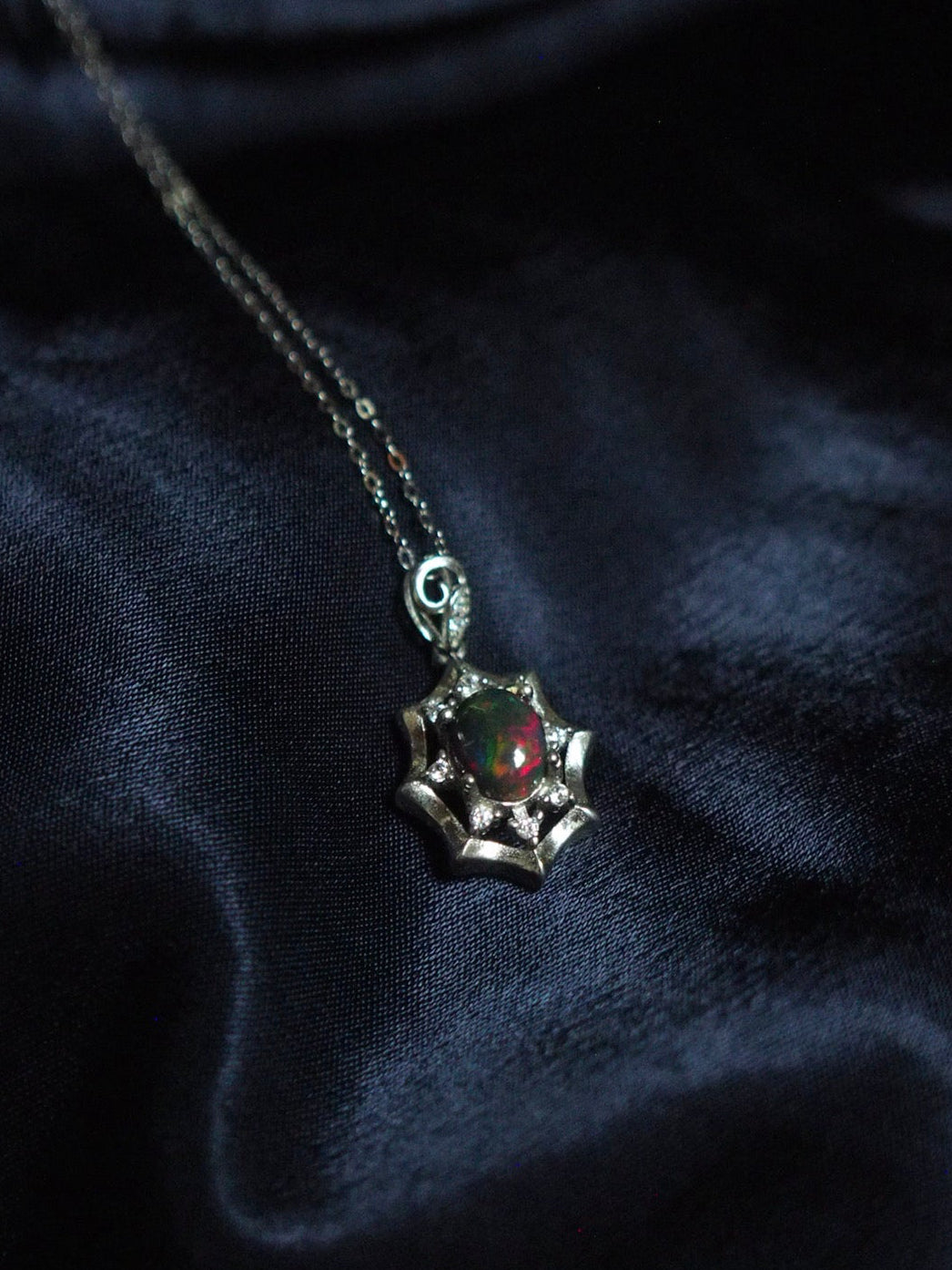ARCANA #01 - Oval Black Opal Necklace