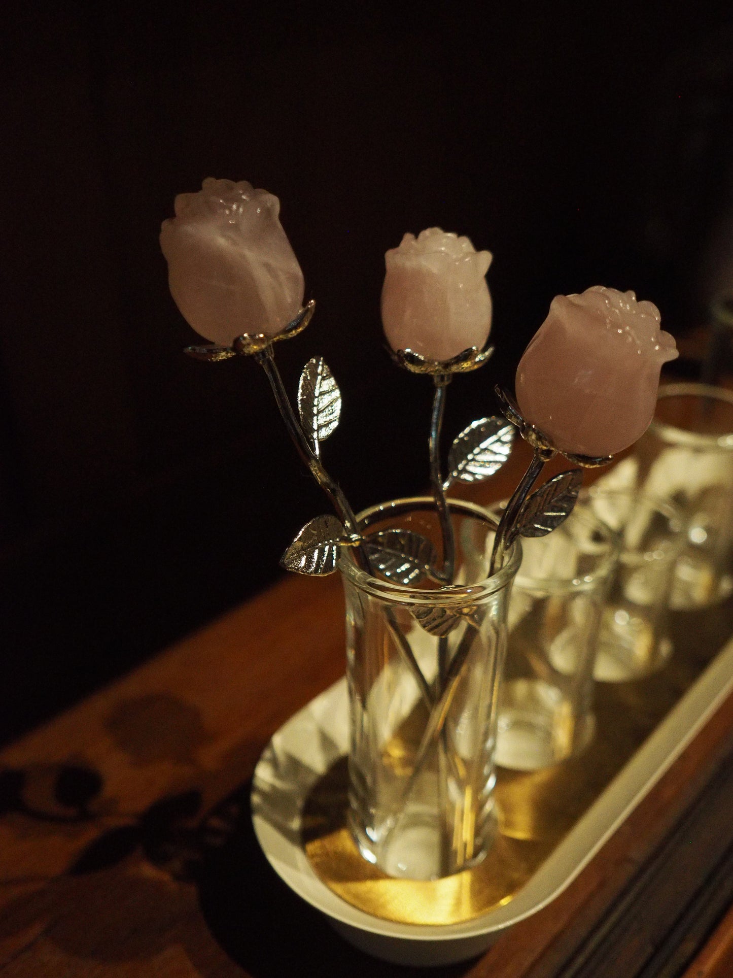 rose quartz baby roses